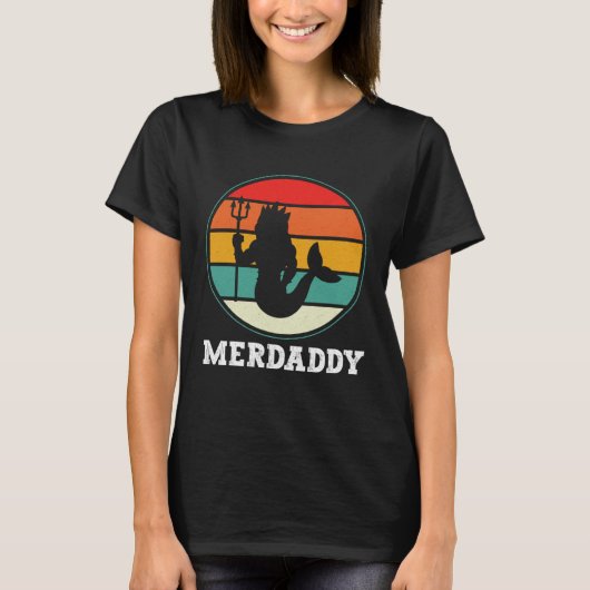 T-shirt Merdaddy Security Merman Mermaid Daddy Fish Father (Devant)