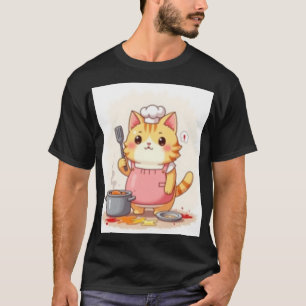 T-shirt Merde Maman Cuisine Chaos Drôle Chat Parenting Fat