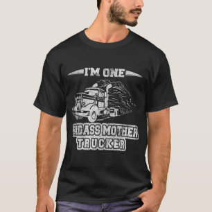 T-shirt Mère Camionnette 18 Roue Image Silhouette Graphiq