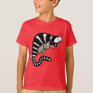 T-shirt Mère Chat Protège Sa Mignonne Enfants Kitty