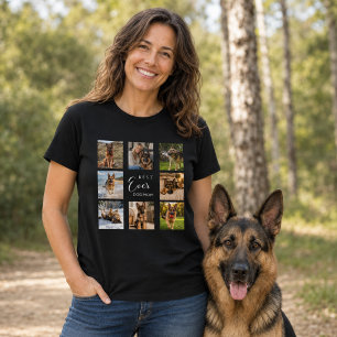 T-shirt Mère chienne maman photo collage noir