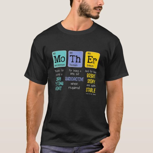 T-shirt Mère Chimie Élément Chimie Professeur Maman Mot (Devant)