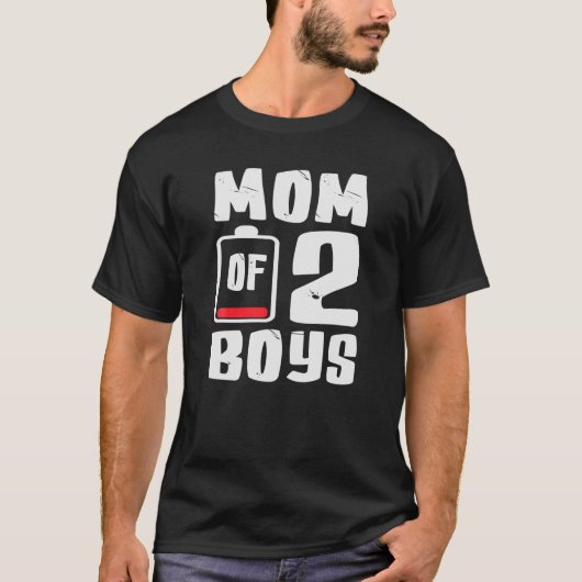 T-shirt MÈRE DE 2 GARÇONS Du Fils Fête des mères Anniversa (Devant)