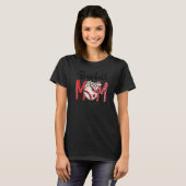 T-shirt Mère de baseball de softball Mère Leopard Mama (Devant entier)