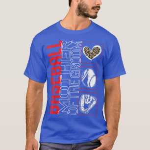 T-shirt Mère de baseball du marié jour de match léopard en