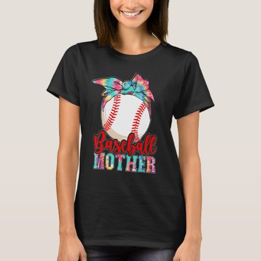 T-shirt Mère de baseball Maman Gigi Arc-en-ciel Messine Bu (Devant)