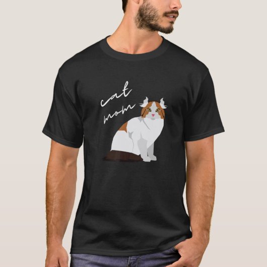 T-shirt Mère de chat American Curl pour chat (Devant)