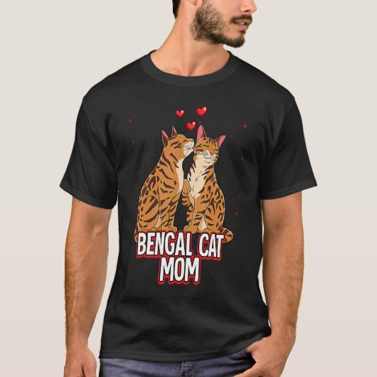 T-shirt Mère de chat Bengal (Devant)