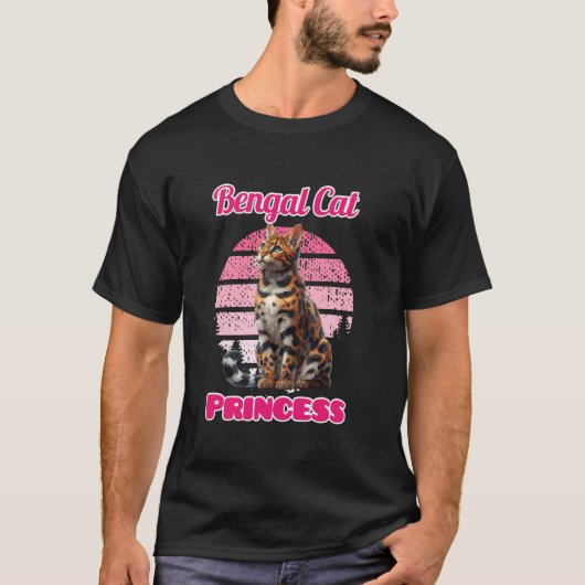 T-shirt Mère de chat Bengal BENGAL PRINCESSE Drôle de chat (Devant)