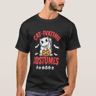 T-shirt Mère de chat d'Halloween Propriétaire de chat Pare