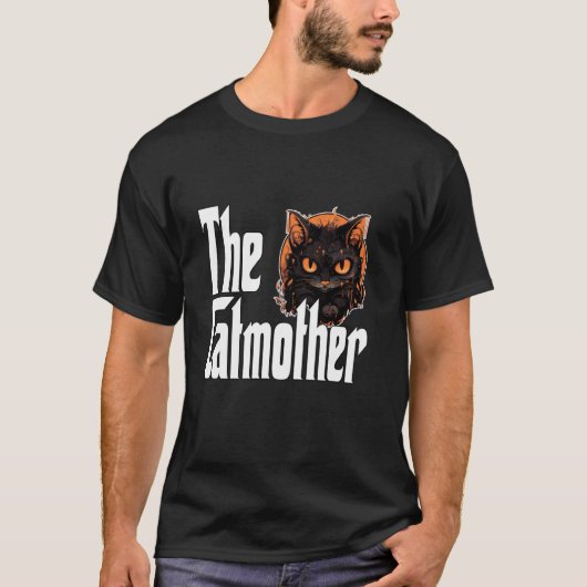 T-shirt Mère de chat drôle Catmère Chat noir malsain Mère (Devant)