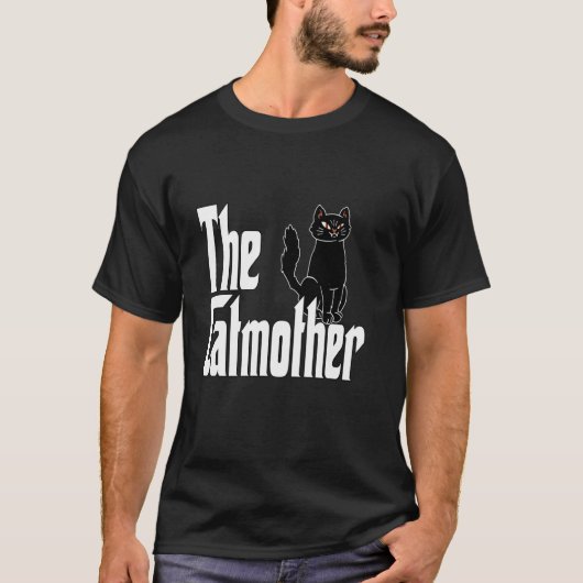 T-shirt Mère de chat drôle Catmère Chat noir Maman Kitty (Devant)