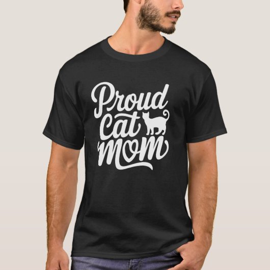 T-shirt Mère de chat fière (Devant)