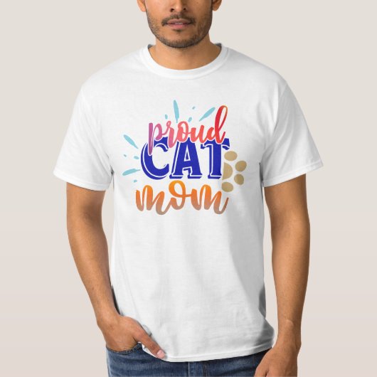 T-shirt Mère de chat fière (Devant)