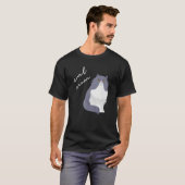 T-shirt Mère de chat persan blanc et gris pour chat (Devant entier)