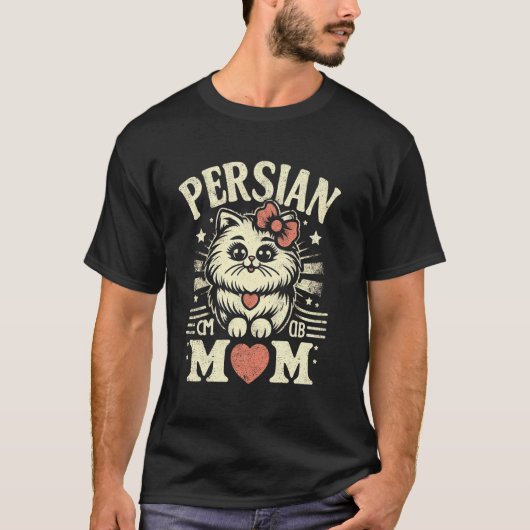 T-shirt Mère de chat persan - Conception pour amateur d'an (Devant)