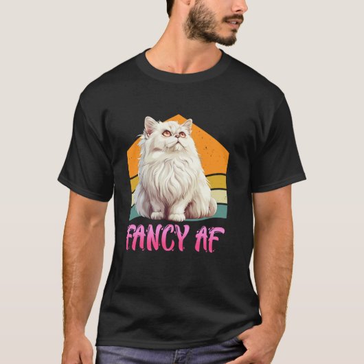 T-shirt Mère de chat persan FANCY AF Propriétaire de chat  (Devant)