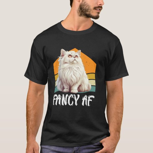 T-shirt Mère de chat persan FANCY AF Propriétaire de chat (Devant)