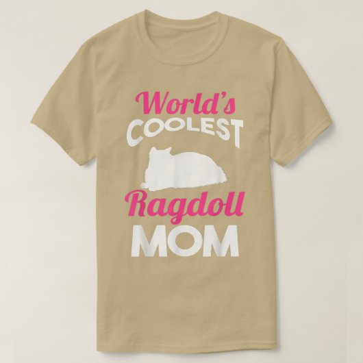 T-shirt Mère de chat Ragdoll Maman  (Design devant)
