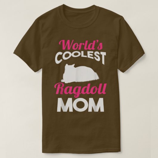 T-shirt Mère de chat Ragdoll Maman (Design devant)