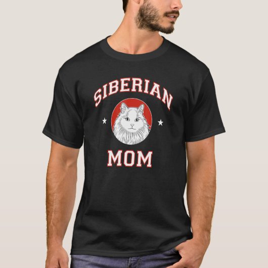 T-shirt Mère de chat sibérien (Devant)