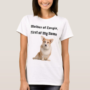 T-shirt Mère de Corgis, Prénom de mon nom