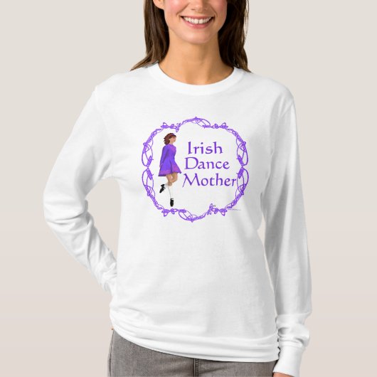 T-shirt Mère de danse step Irlandaise - Violet (Devant)