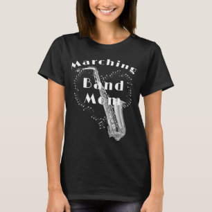 T-shirt Mère de la bande marching saxophone amusante