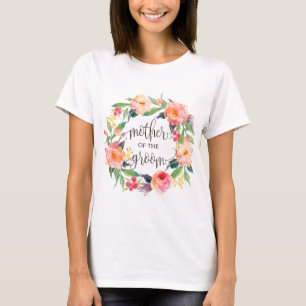 T-shirt mère de la couronne fleurie du marié -3