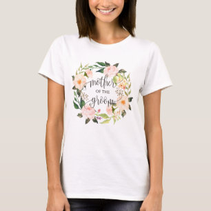 T-shirt mère de la couronne fleurie du marié -4