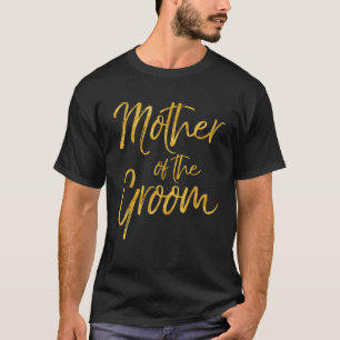 T-shirt Mère de la Groom Mignonne Gold Mariée Maman Gif
