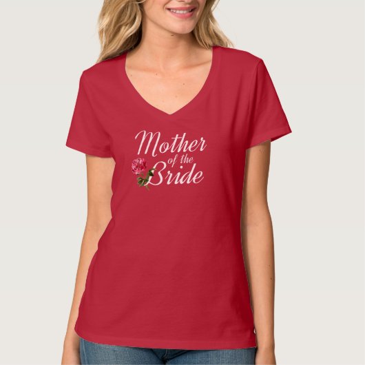 T-shirt Mère de la mariée Calligraphie de mariage | T-Shir (Devant)