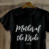 T-shirt Mère de la mariée Mariage Personnalisé noir blanc