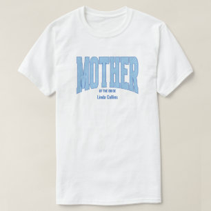 T-shirt Mère de la mariée Navy + Bleu Faux Paillettes