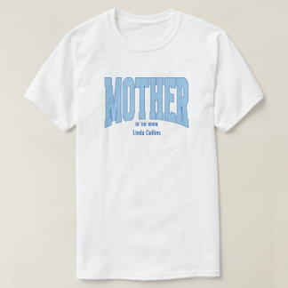 T-shirt Mère de la mariée Navy + Bleu Faux Paillettes