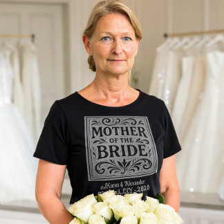 T-shirt Mère de la mariée Répétition de mariage romantique