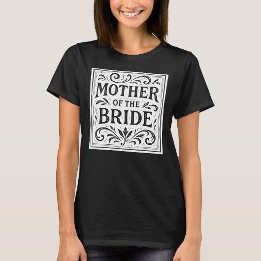 T-shirt Mère de la mariée Romantique Réception de mariage (Devant)