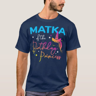 T-shirt Mère de la princesse d'anniversaire Licorne de la 
