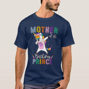 T-shirt Mère De L'Anniversaire Prince Funny Unicorn Dabbin