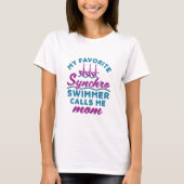 T-shirt Mère de natation synchronisée Favorite Synchro Swi (Devant)
