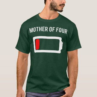 T-shirt Mère de quatre batterie basse fille maman