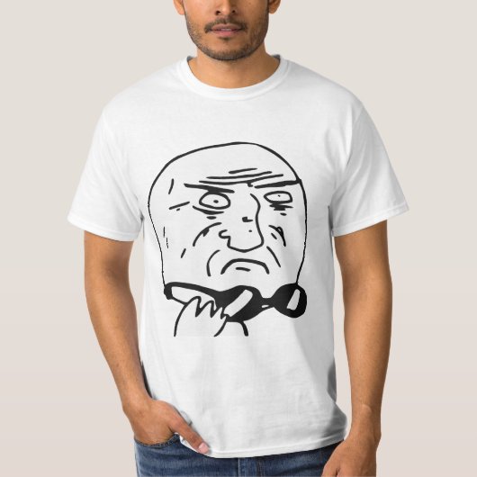 T-shirt Mère de visage Meme comique de rage de Dieu (Devant)