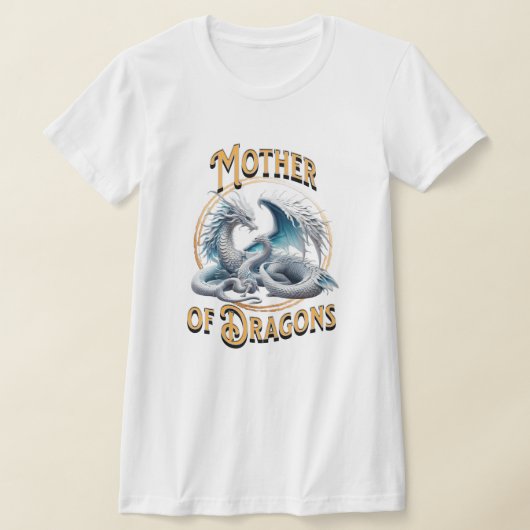 T-shirt Mère des dragons Maman et Baby Dragon (Poser)