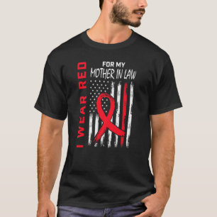 T-shirt Mère en droit Maladie cardiaque drapeau de sensibi