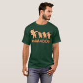 T-shirt Mère enceinte triplé ami chien (Devant entier)