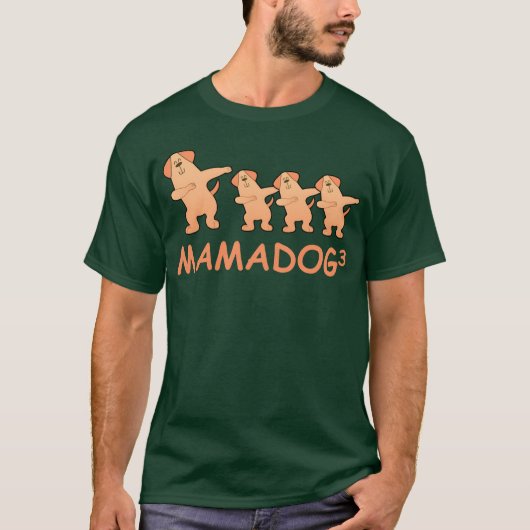 T-shirt Mère enceinte triplé ami chien (Devant)