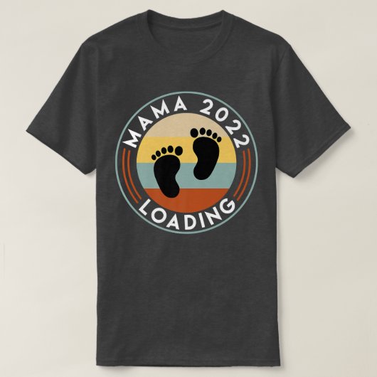 T-shirt Mère Epectant des pieds de bébé 2022 Grossesse Enc (Design devant)