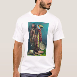 T-shirt Mère et enfant indigènes de Piuta dans une papoose