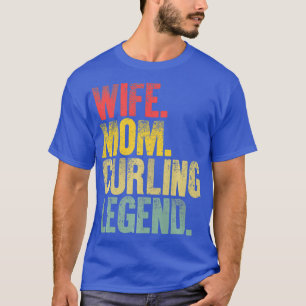 T-shirt Mère Femmes Drôle Cadeau Femme Maman Curling Légen