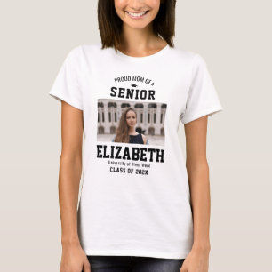 T-shirt Mère fière Senior Personnalisé Année Diplômé Paren